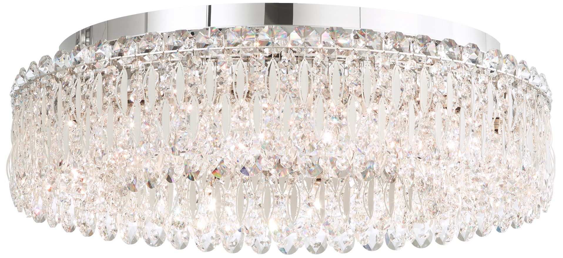 Sarella 7.5"H X 12-Light Crystal Flush Chandelier