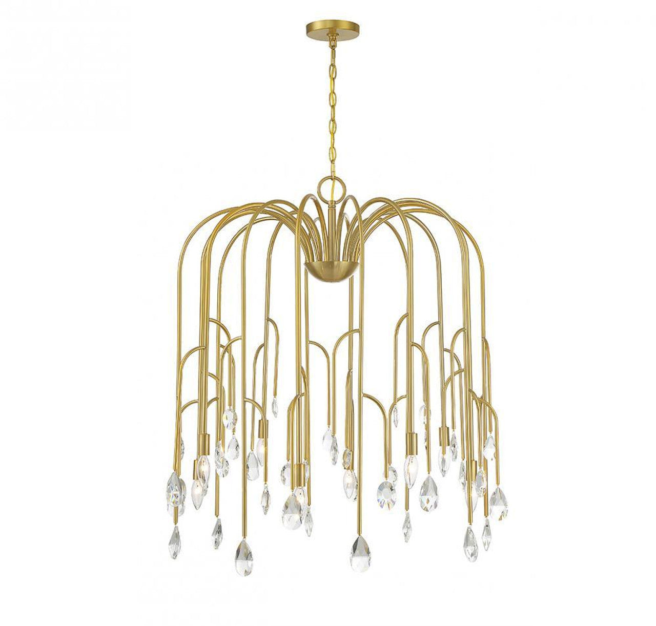 Anholt Chandelier, 8-Light, Noble Brass, 32"W ALRQ3)