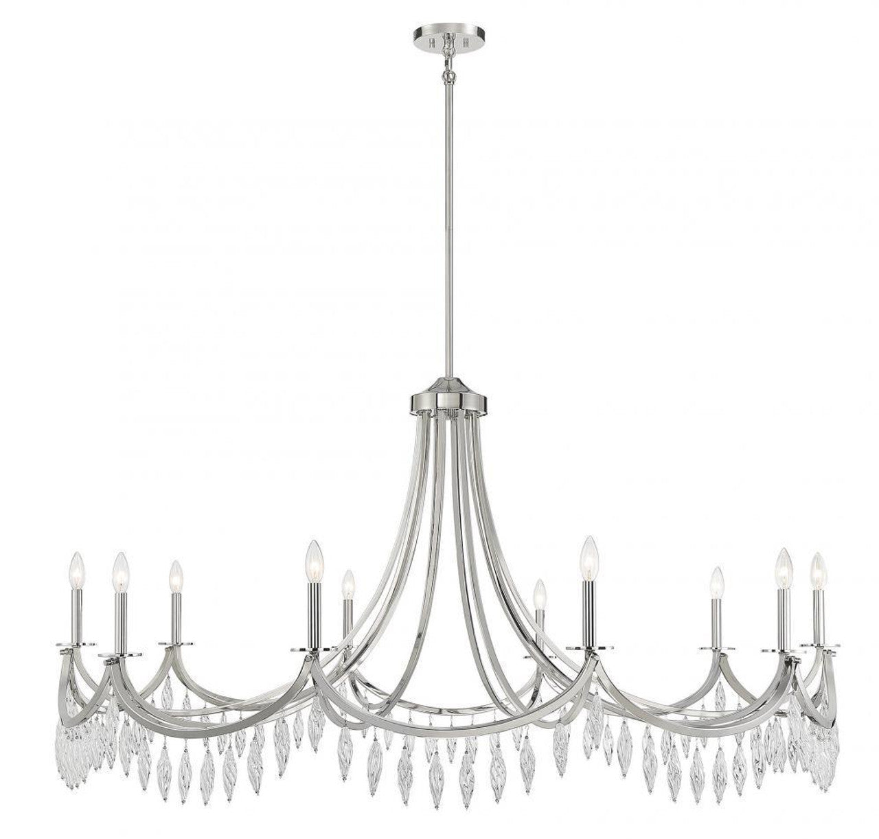 Marquise Chandelier, 4-Light, Matte Black with Warm