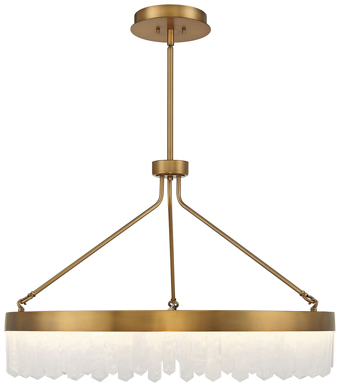 Landon 34" Wide Warm Brass Integrated LED Pendant
