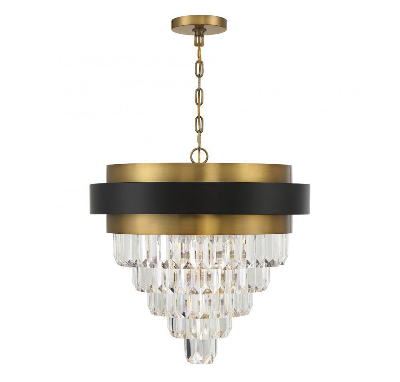 Marquise Chandelier, 9-Light, Matte Black with Warm