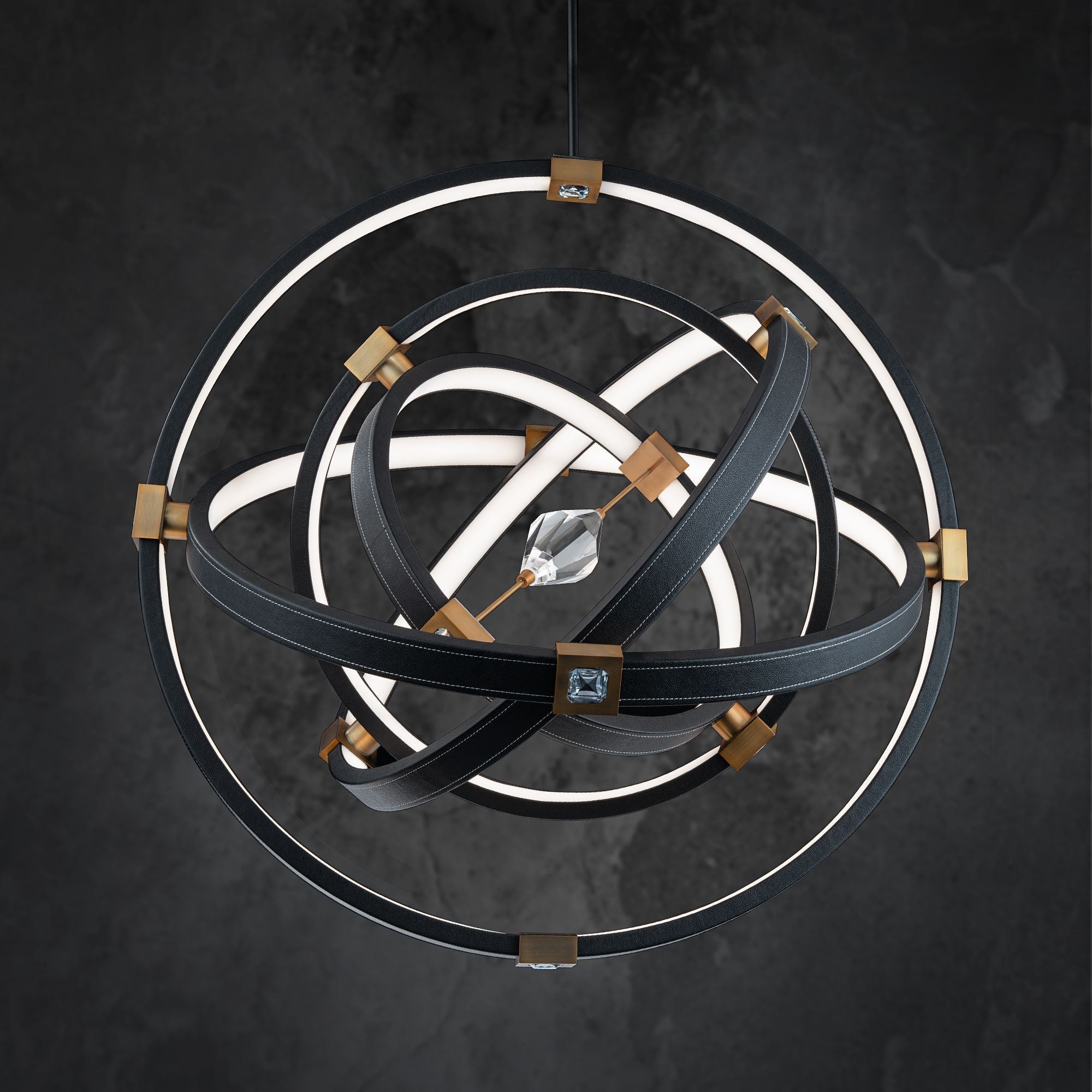 Beyond Atomic 36.44" Wide Black Chandelier