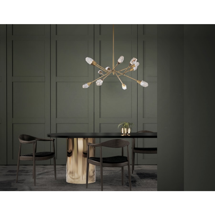Beyond Synapse 32" Wide LED Crystal Pendant