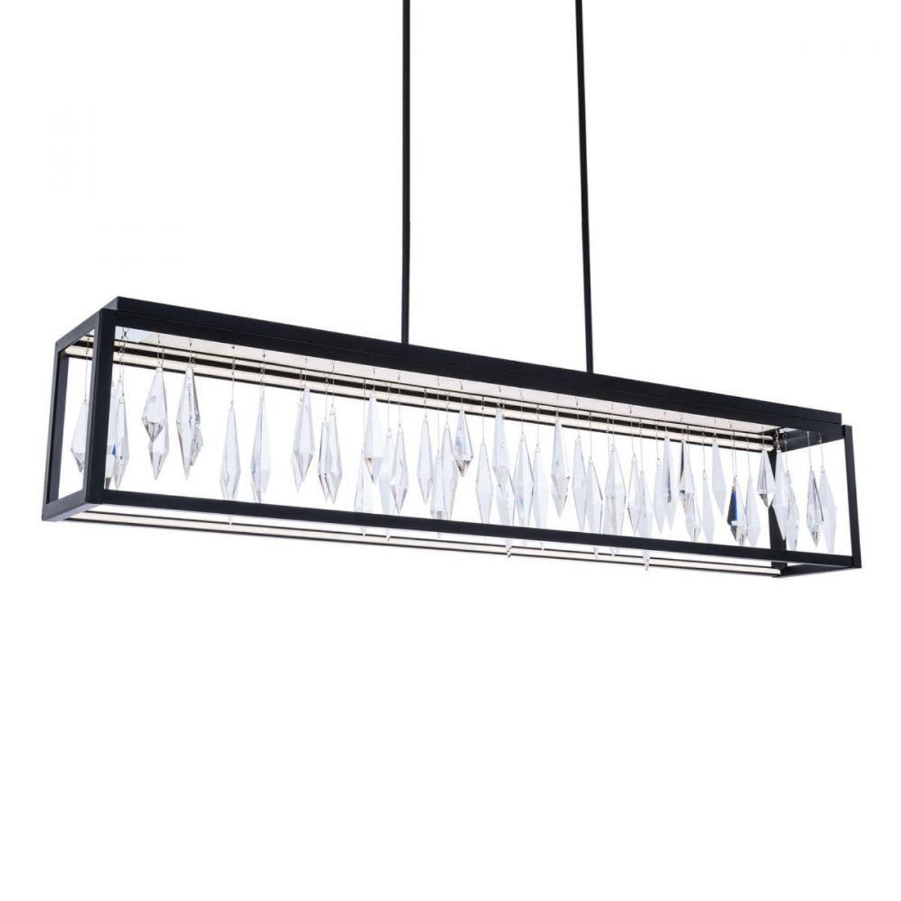 Pyramid Pendant, 6-Light, Matte Black, 29"W ALPQ2)