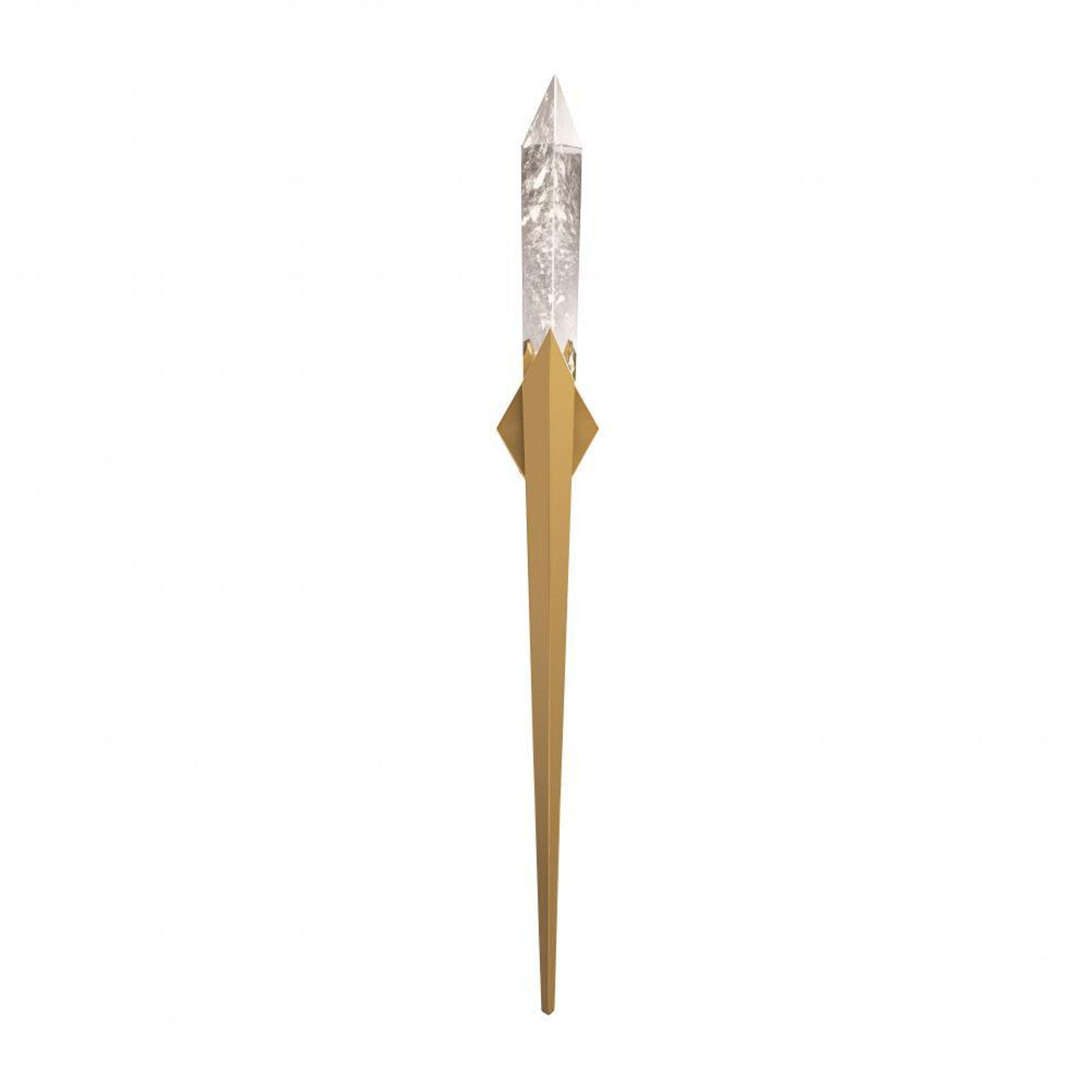 Solitude Wall Sconce, Integrated LED, Aged Brass, Optic
