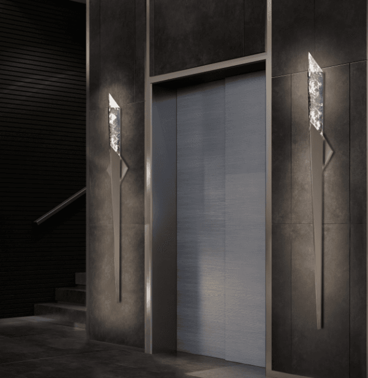 Solitude Wall Sconce, Integrated LED, Aged Brass, Optic