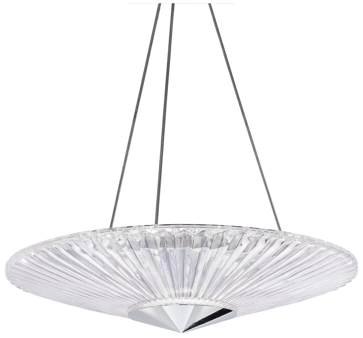 Origami 19" Wide Polished Chrome Chandelier