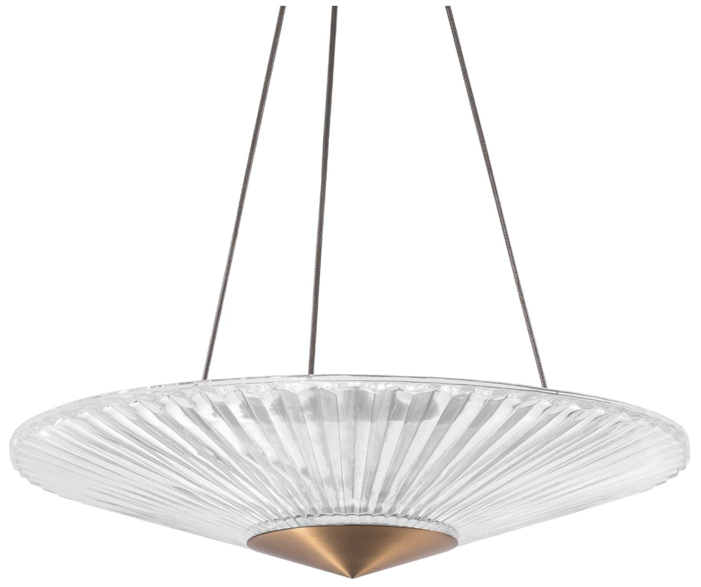 Schonbek Origami 24" Wide Aged Brass Pendant Light