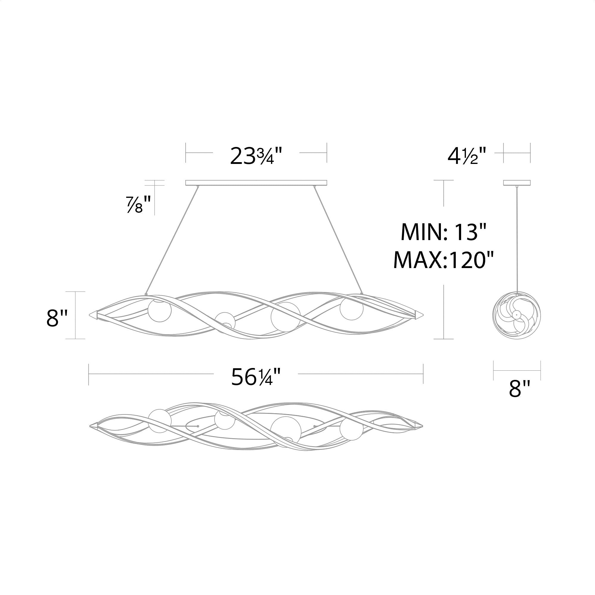 Slipstream 4-Light LED Linear Pendant