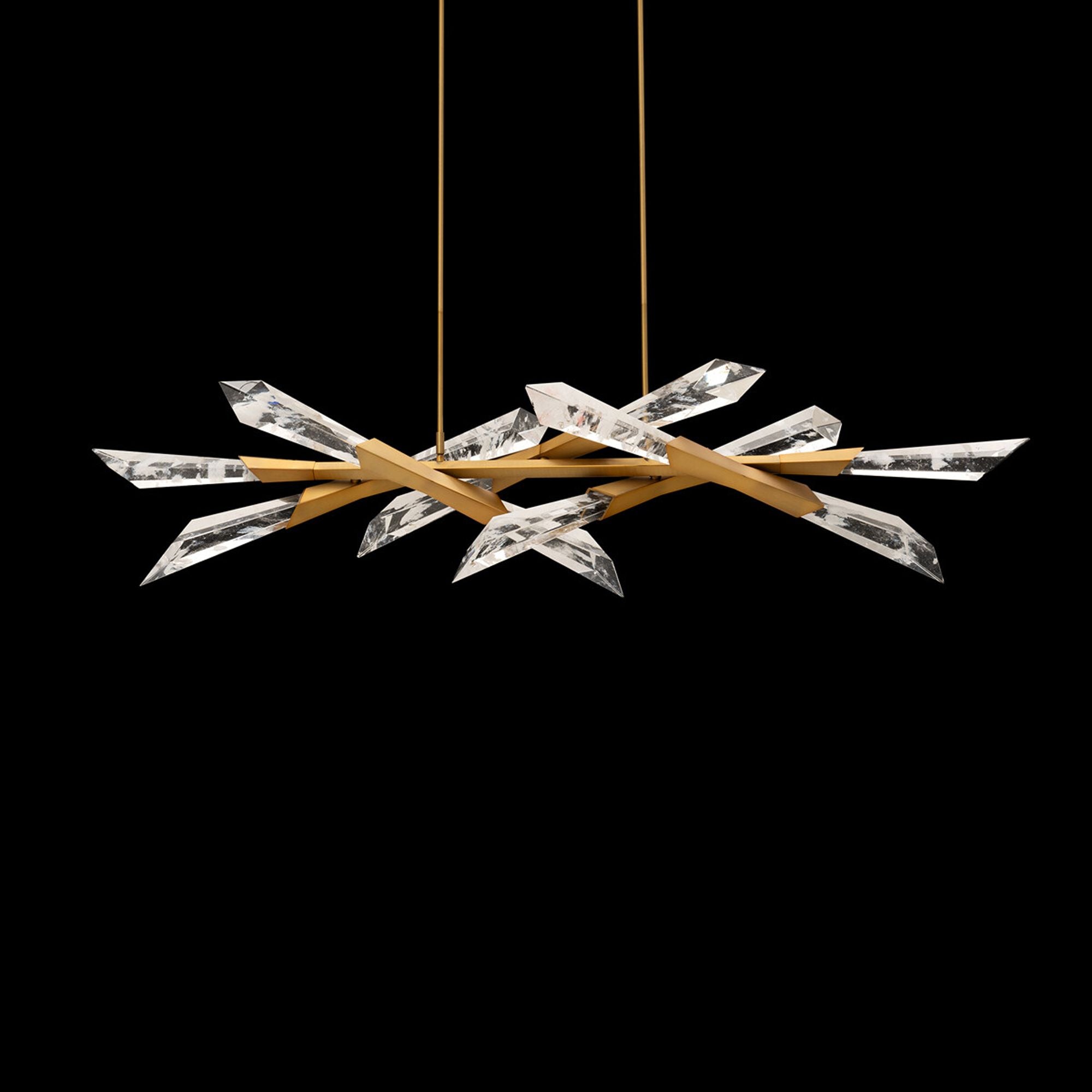 Solitude 59.5" Wide Aged Brass Chandelier