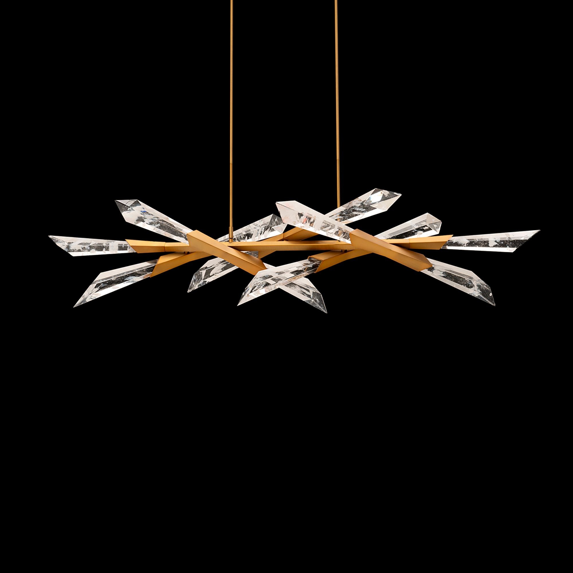 Solitude 59.5" Wide Aged Brass Chandelier