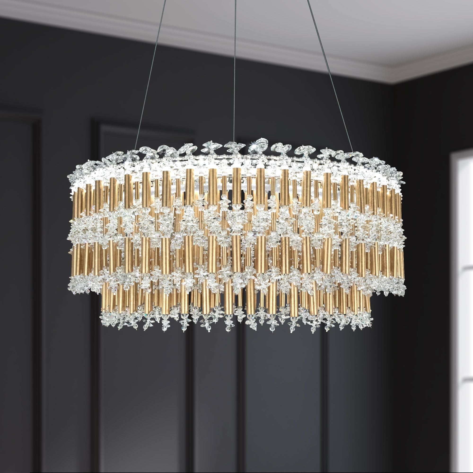 Tahitian 25" Wide Heirloom Gold Pendant Light