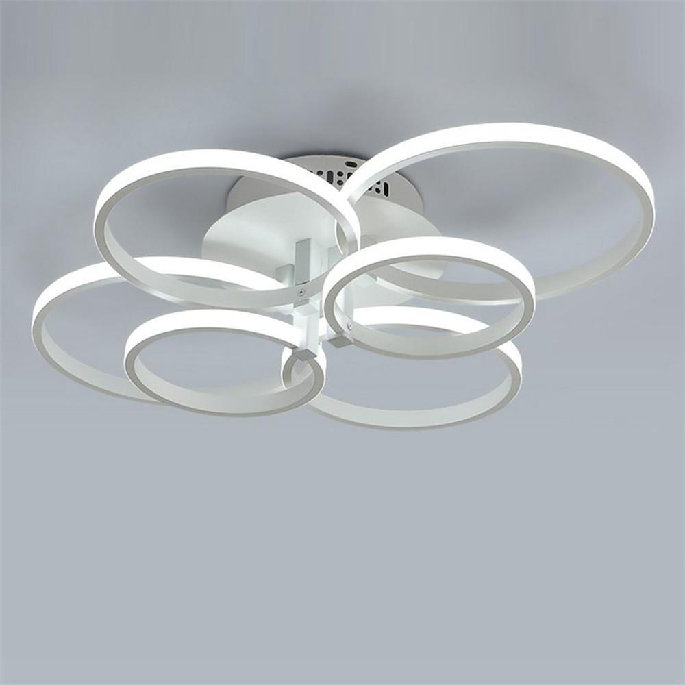 6 Differently Sized Metal Silica Gel Flush Mount Lights