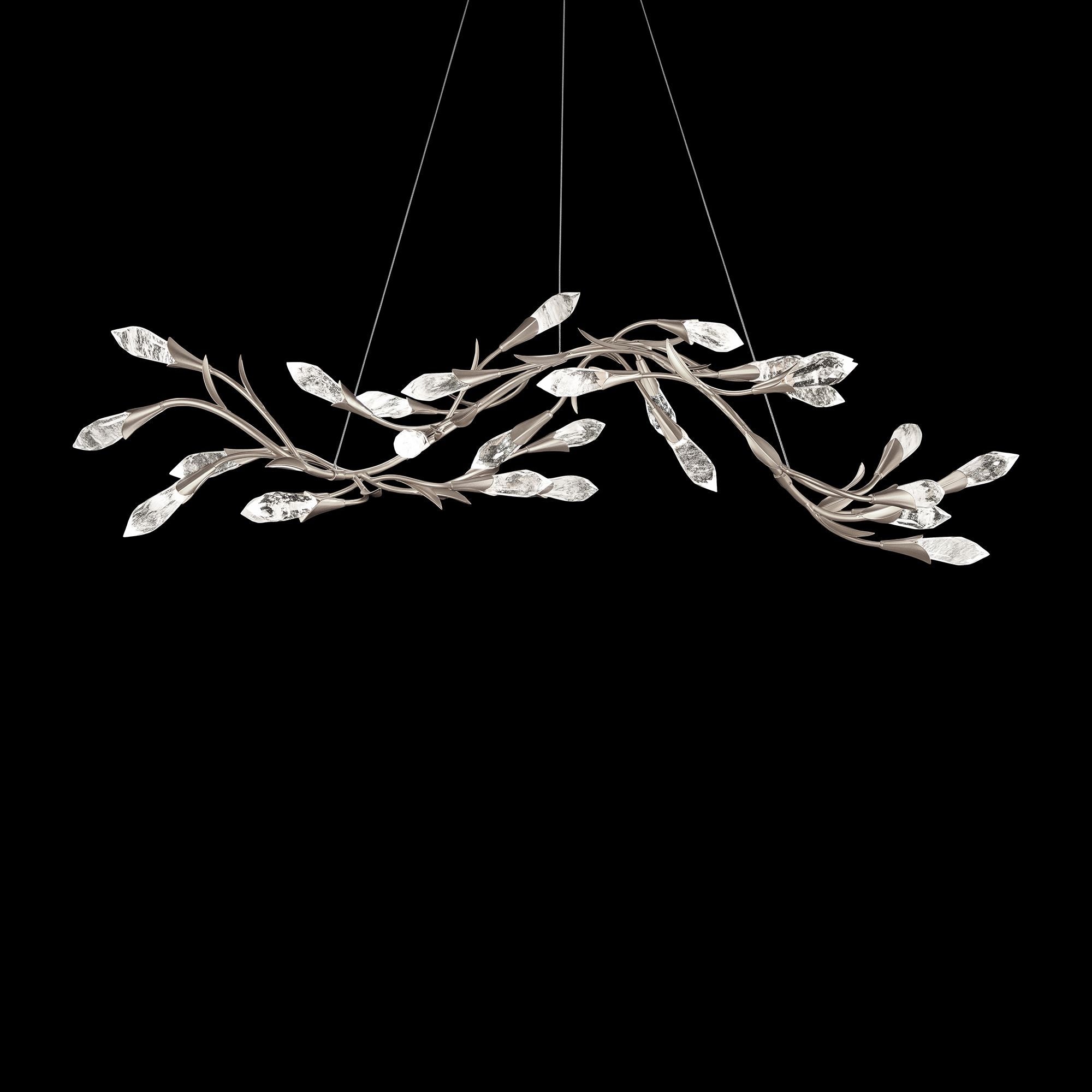 Secret Garden 56.25" Wide Antique Silver Chandelier