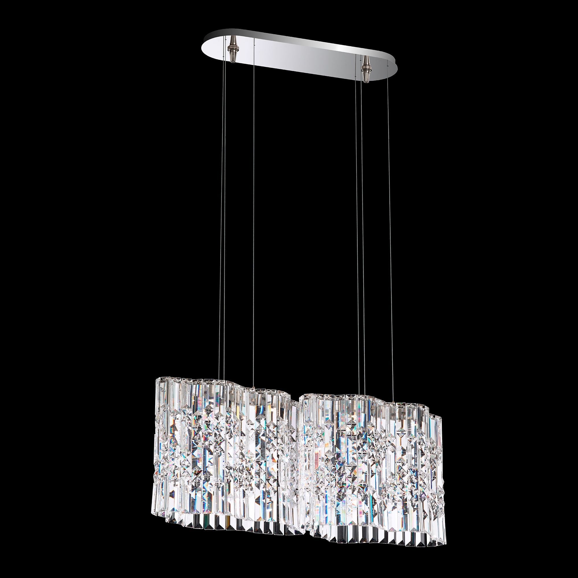 Selene 11"H X 4-Light Crystal Pendant in Polished