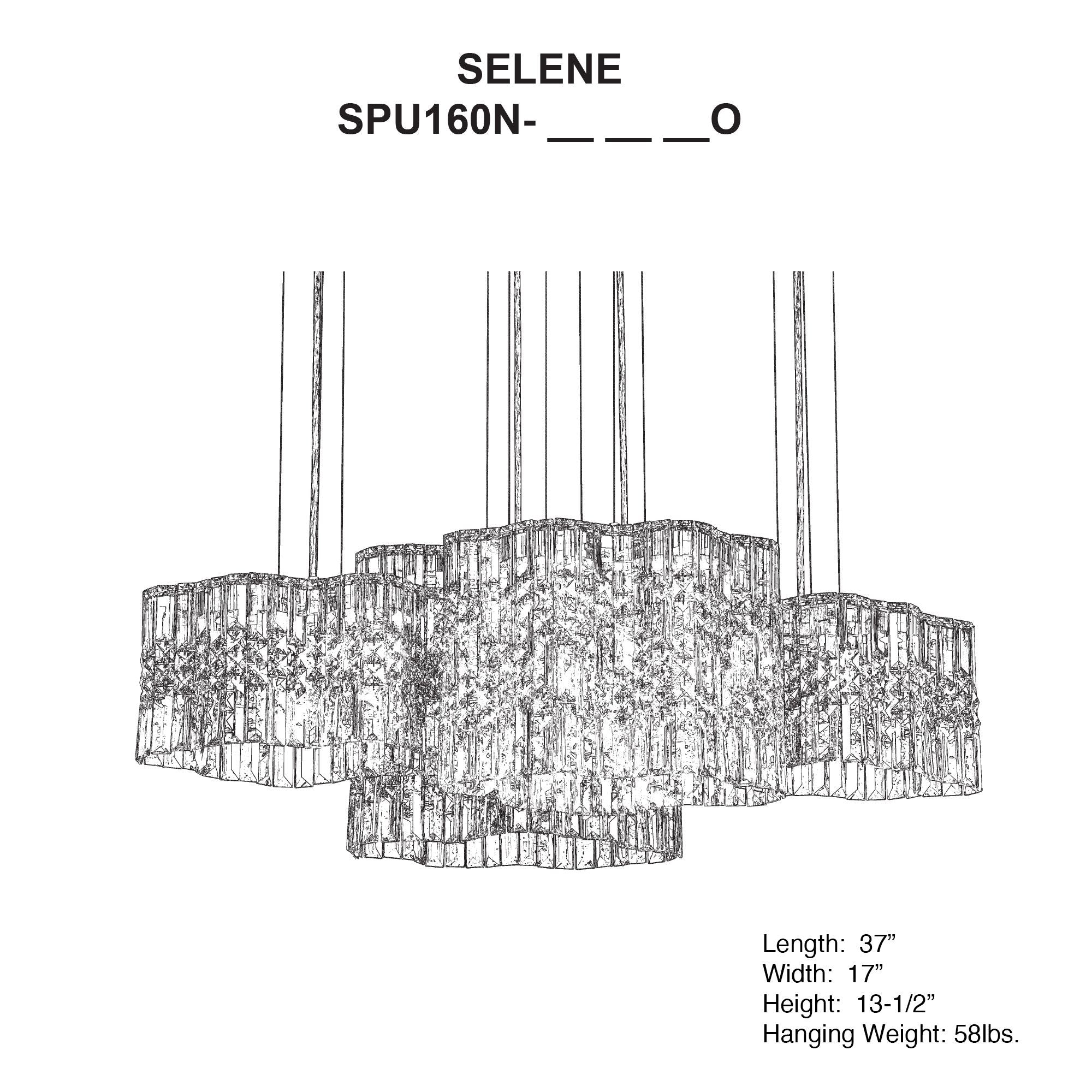 Selene 13.5"H X 8-Light Crystal Pendant