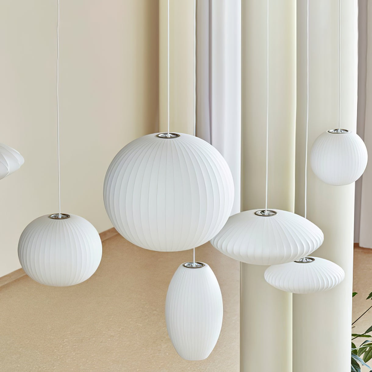 Silk Bubble Pendant Light