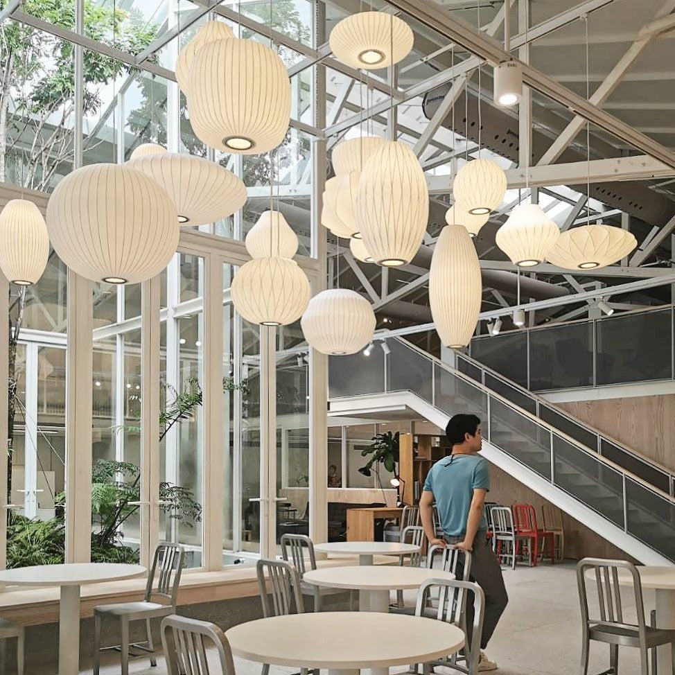 Silk Bubble Pendant Light