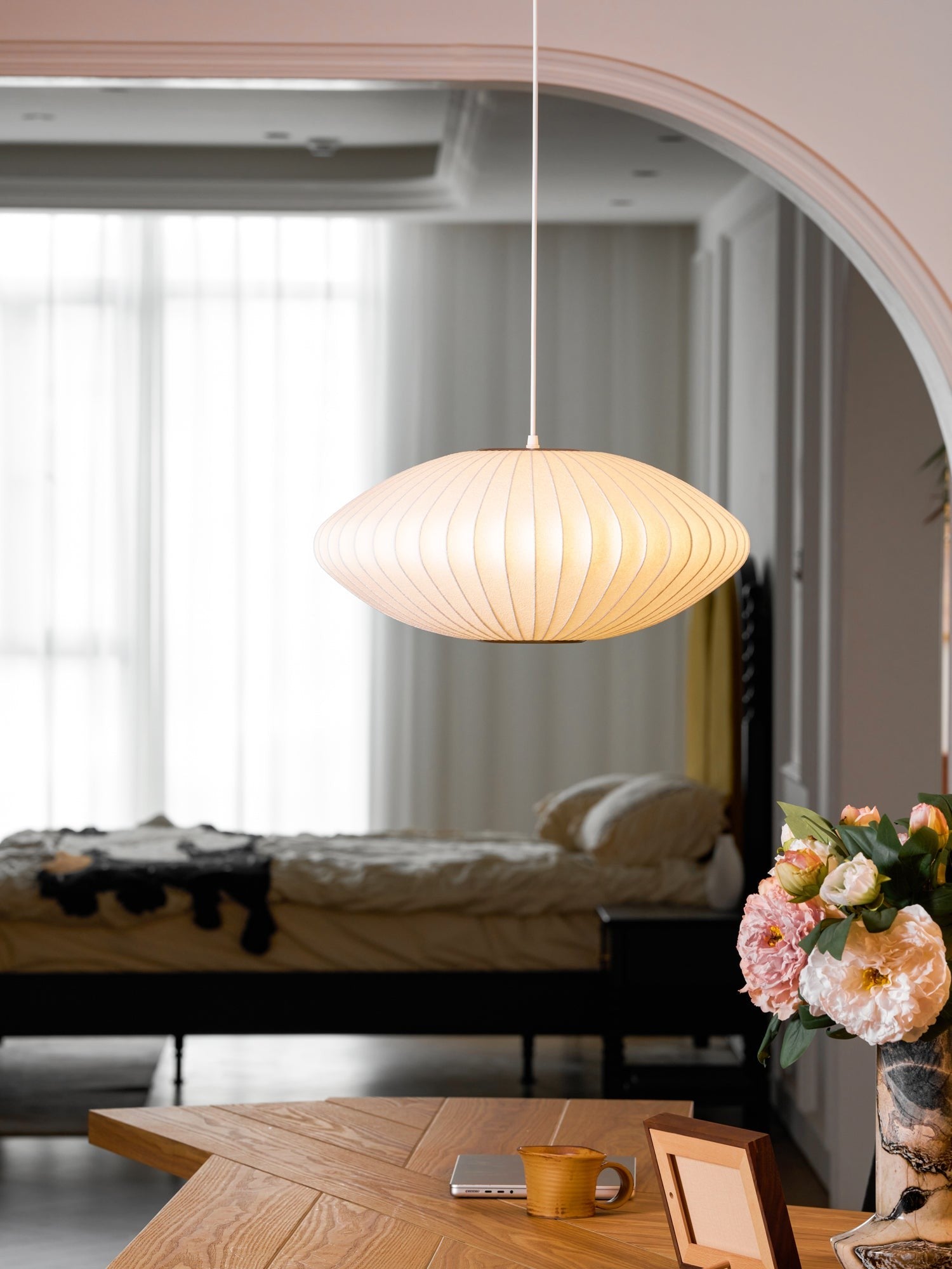 Silk Bubble Pendant Light