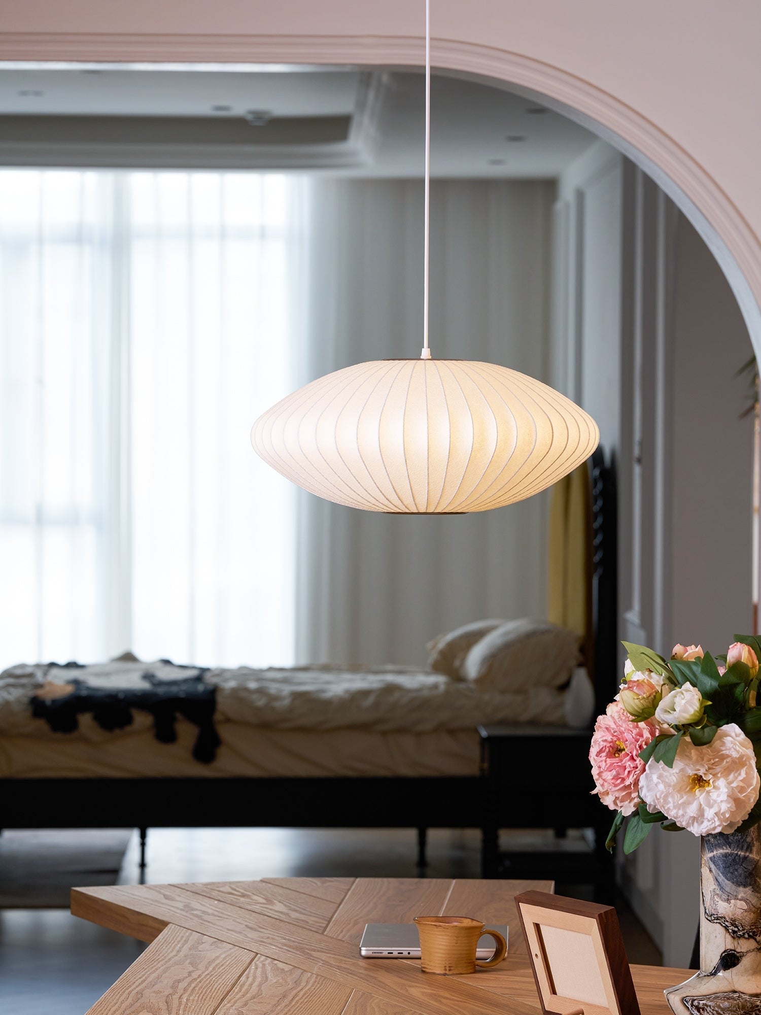 Silk Bubble Pendant Light