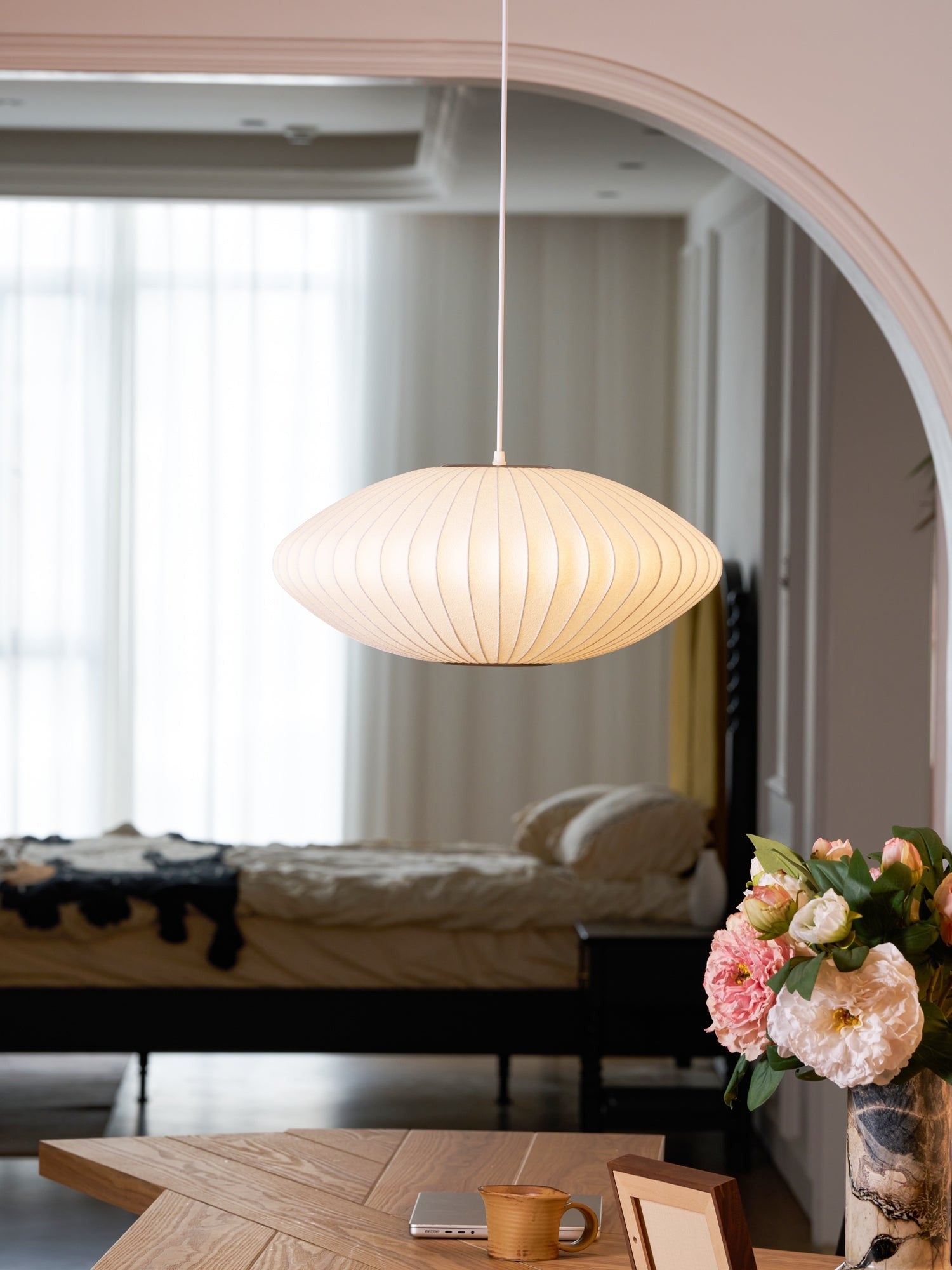 Silk Bubble Pendant Light