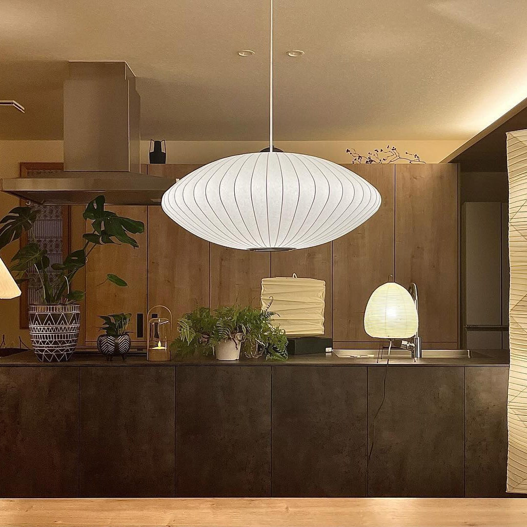 Silk Bubble Pendant Light
