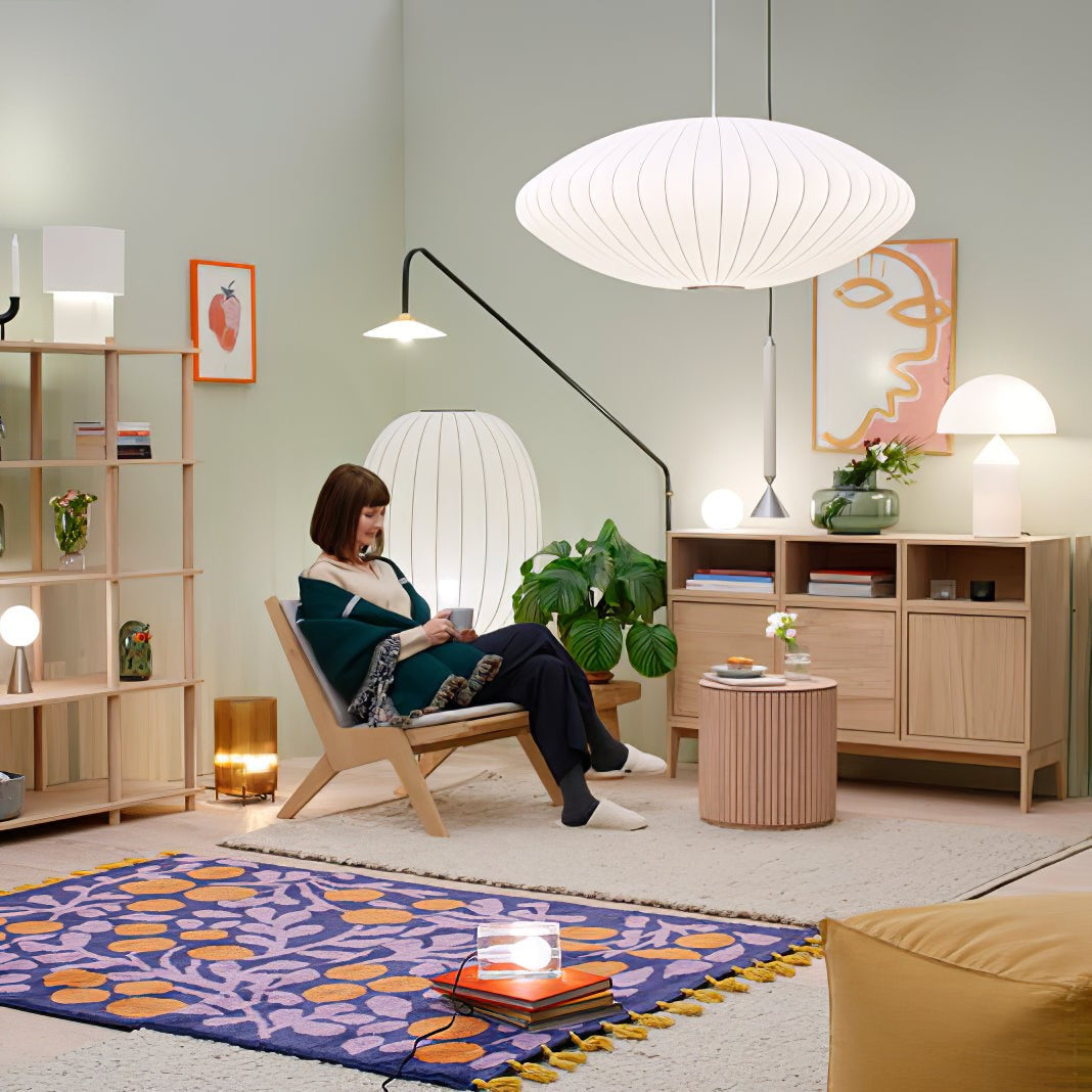 Silk Bubble Pendant Light