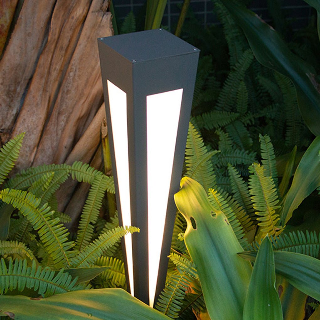 Square Conical LED Waterproof RGB Solar Lights Exterior Pathway Lights, Outdoor Wall Light, detail 12