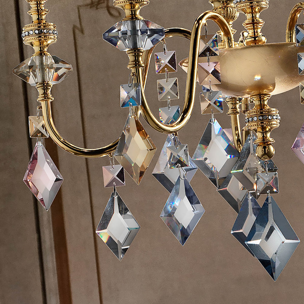 Slim Candle Plated Chandelier