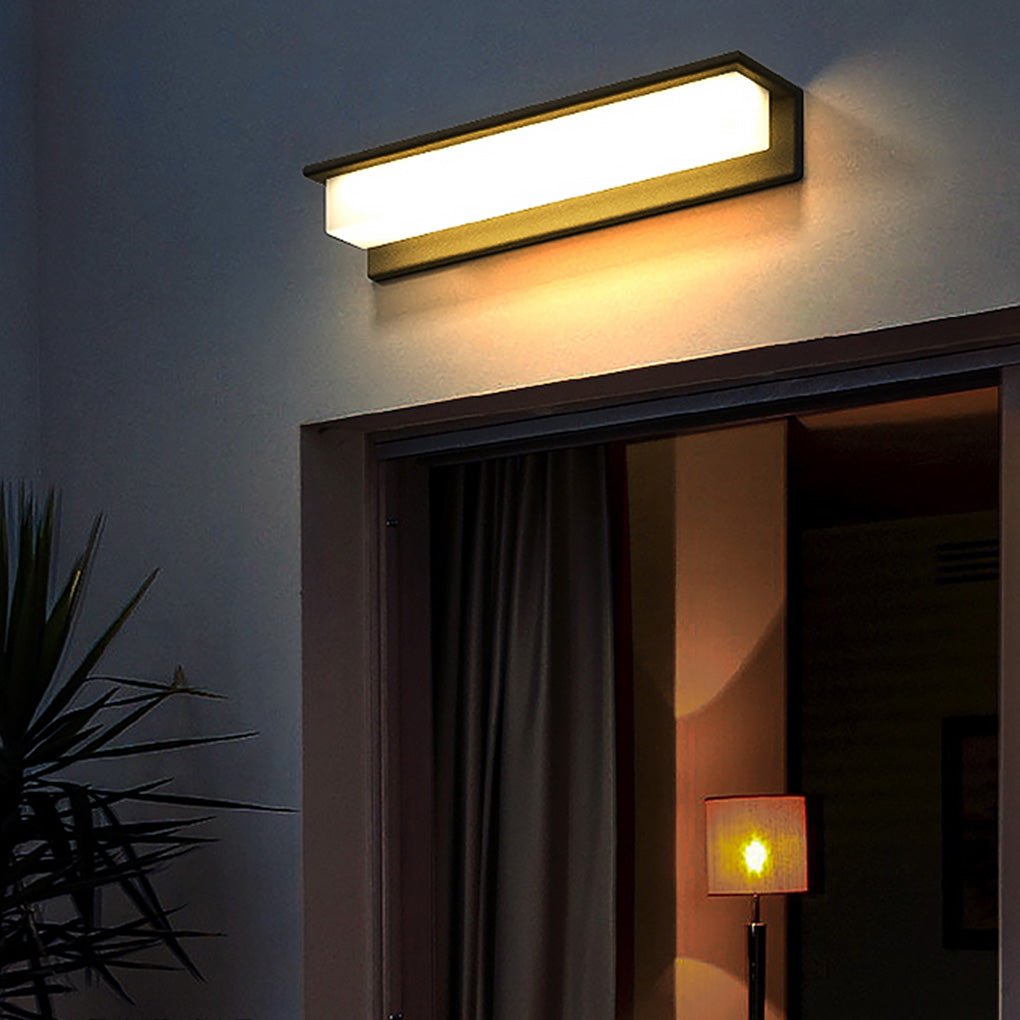 Contemporary Stainless Steel Linear LED Strip Exterior Wall Light, main view, Tianguang Select