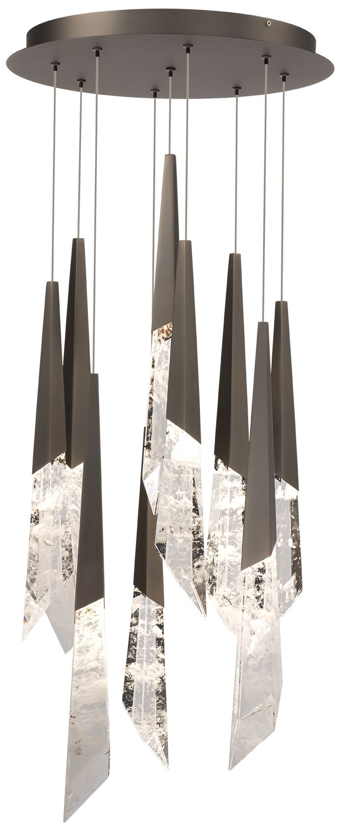 Solitude 22"H X 9-Light Crystal Chandelier
