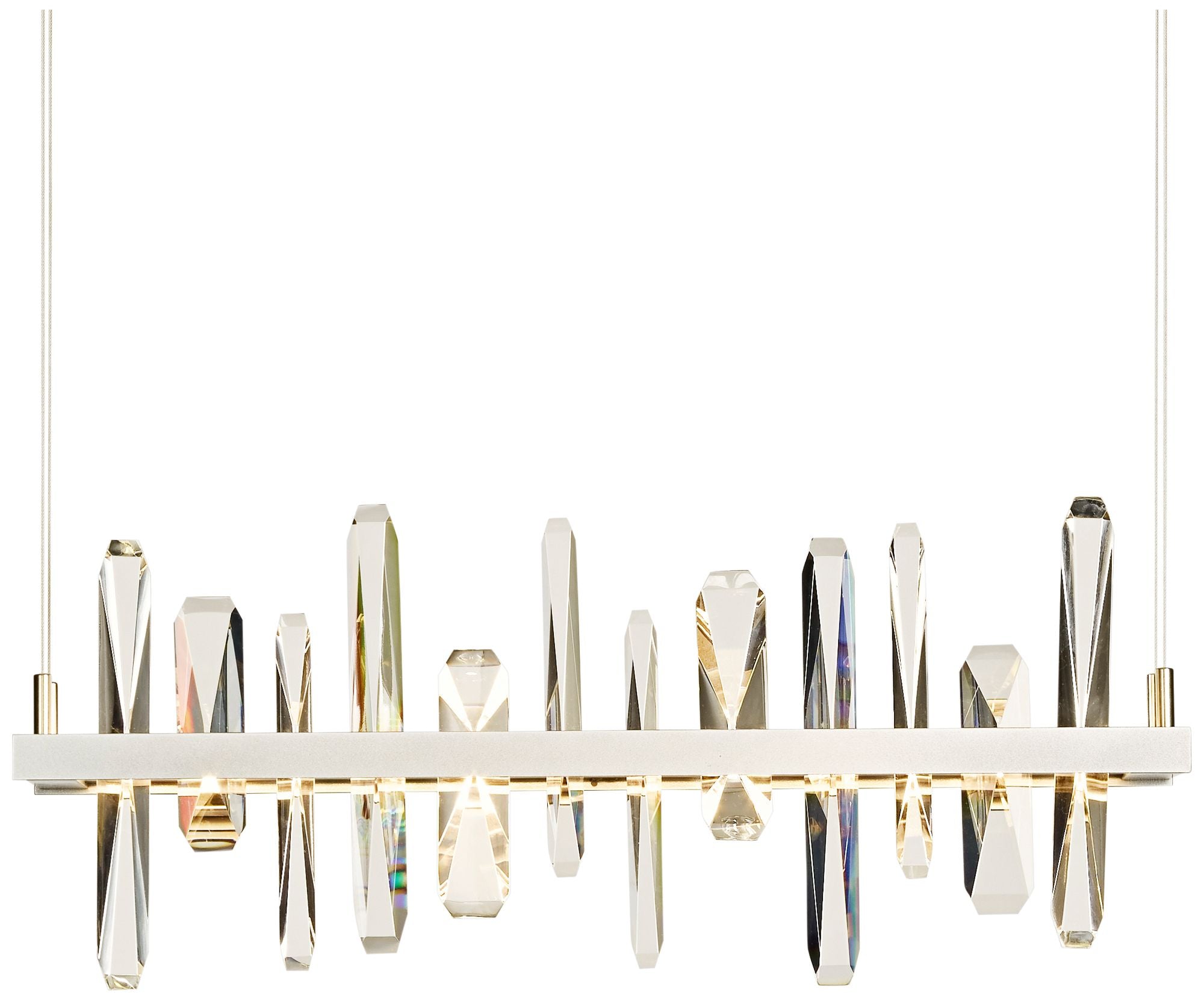 Solitude 25.5"W Platinum LED Kitchen Linear Pendant
