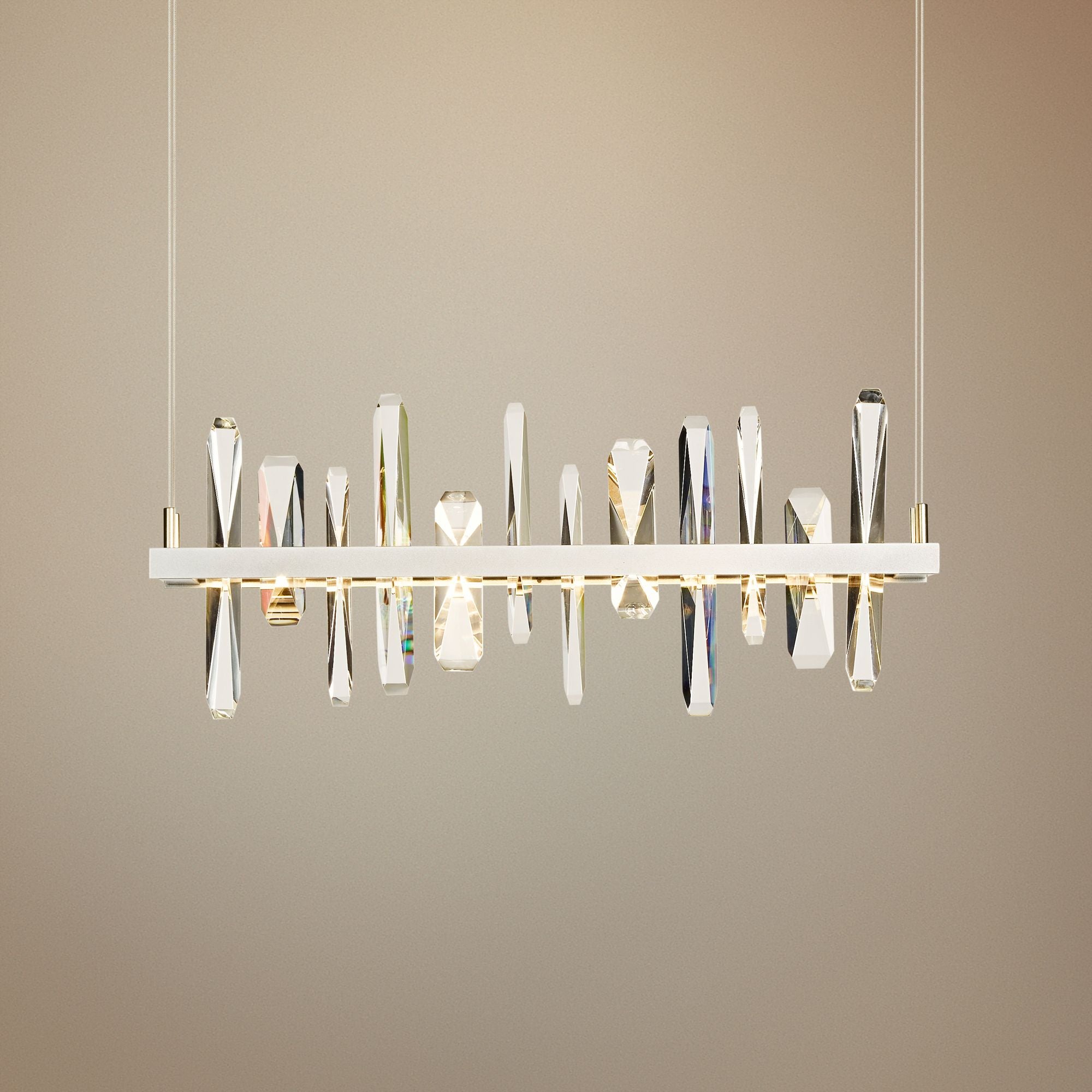 Solitude 25.5"W Platinum LED Kitchen Linear Pendant