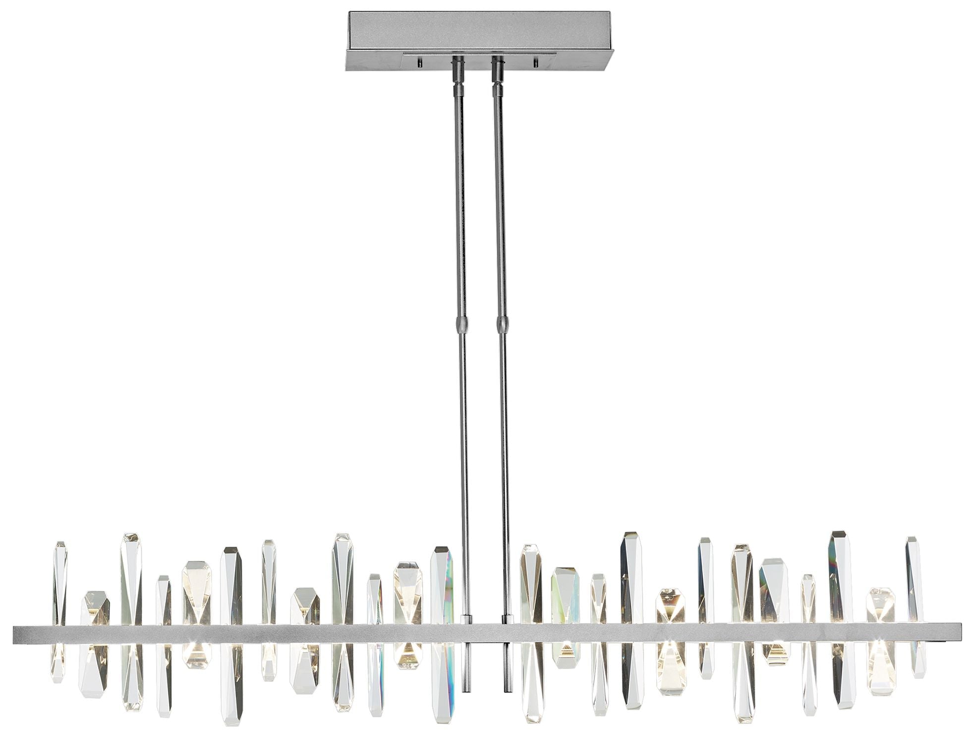 Solitude 51.9" Wide Large Vintage Platinum Chandelier