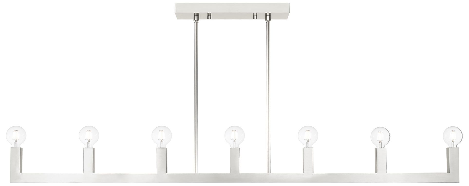 Solna 7-Light Brushed Nickel Linear Chandelier