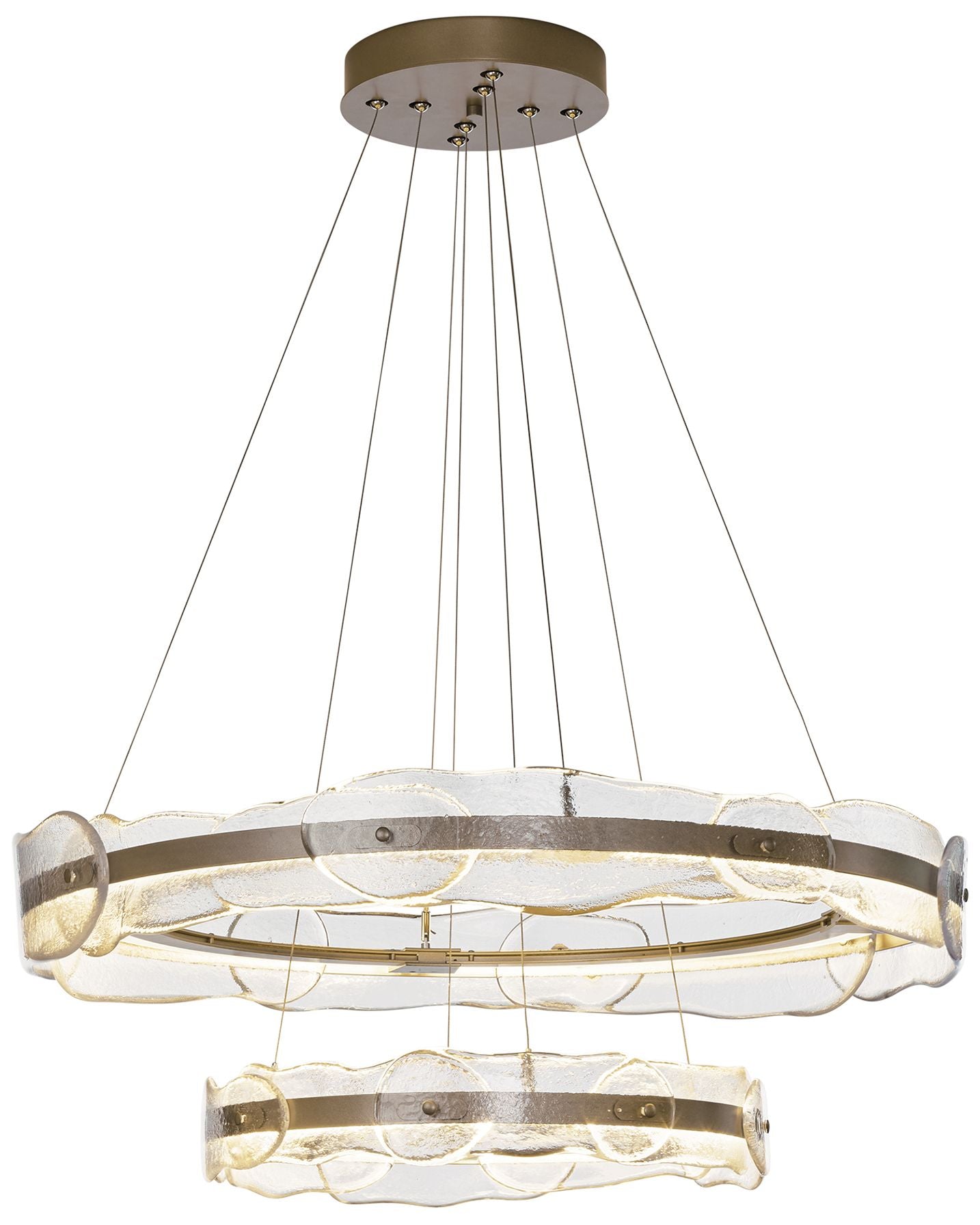 Solstice LED Tiered Gold Chandelier