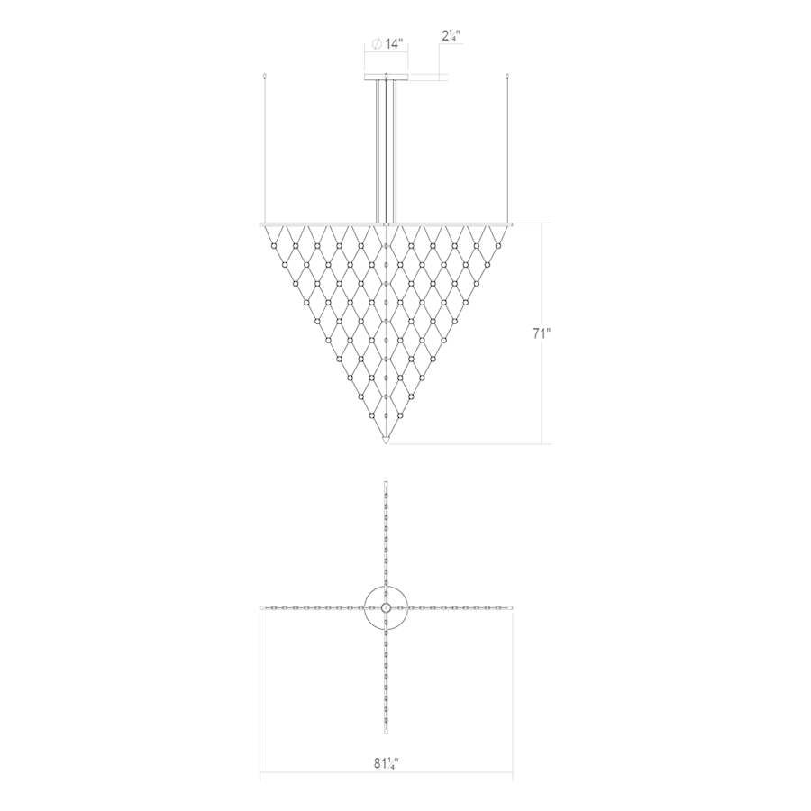 Constellation Galaxy Matrix 2-Light 58" Pendant Light