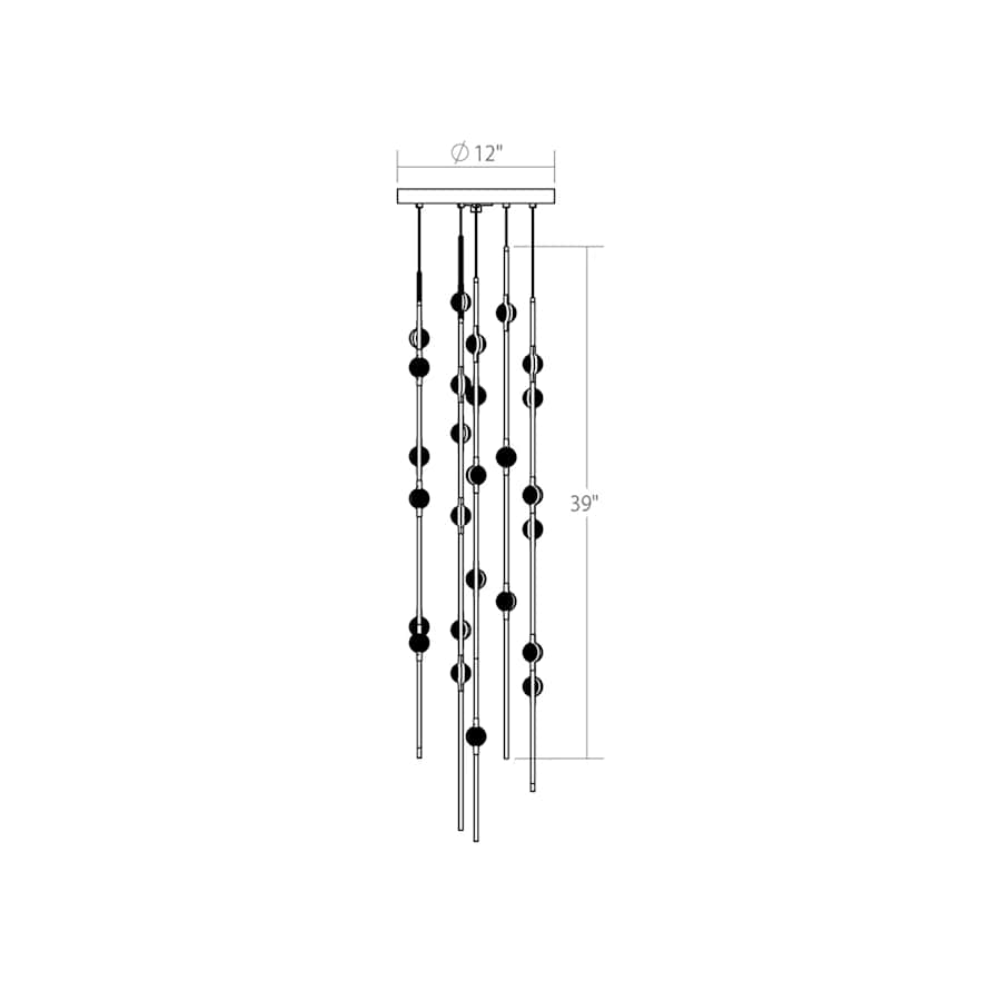 Constellation Andromeda 26-Light 12" Wide Pendant Light