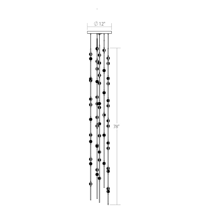 Constellation Andromeda 55-Light 12" Wide Pendant Light