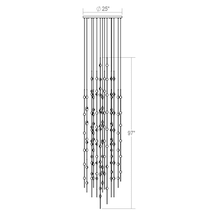 Constellation Andromeda 156-Light 25" LED Pendant Light