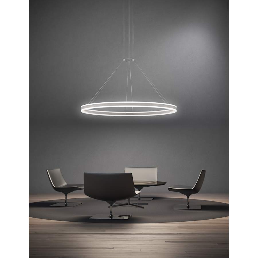 Double Corona 24" Wide Suspension Pendant