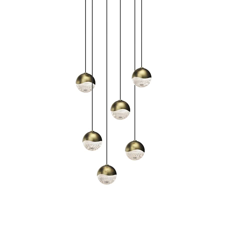 Grapes 6-Light 11" Wide LED Suspension Multi-Light