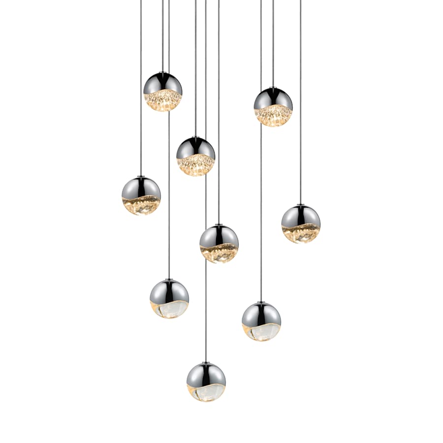 Grapes 9-Light 13" Wide LED Suspension Multi-Light