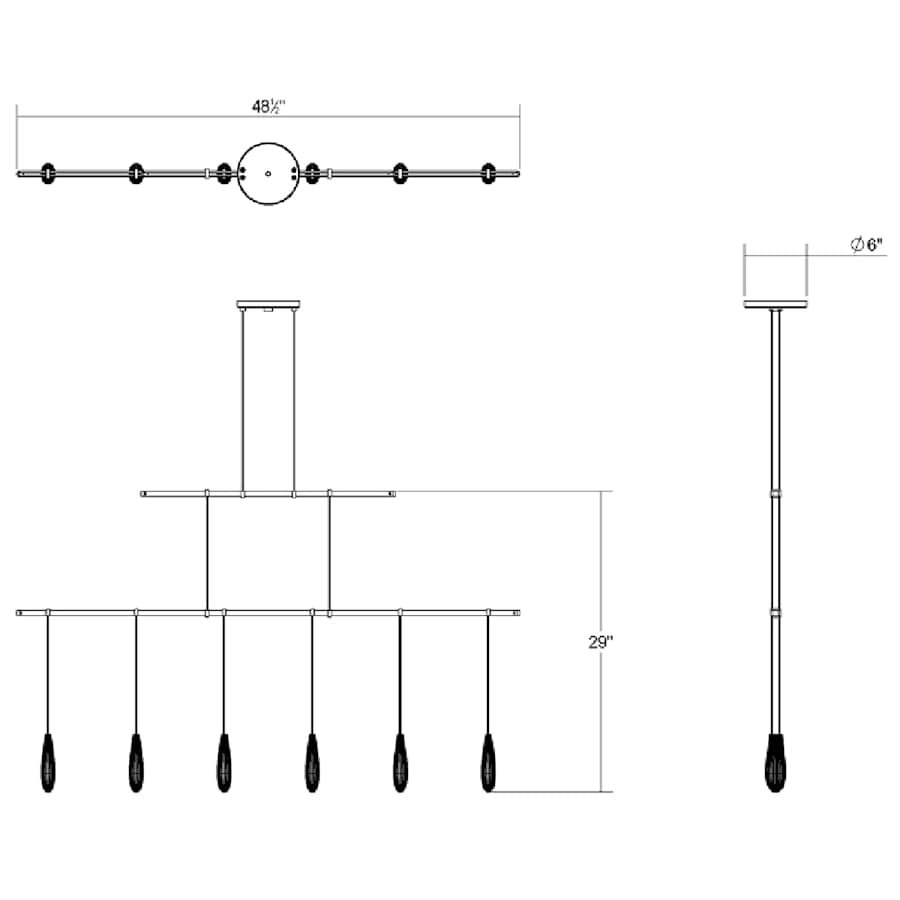 Suspenders LED 2-Tier Linear Pendant