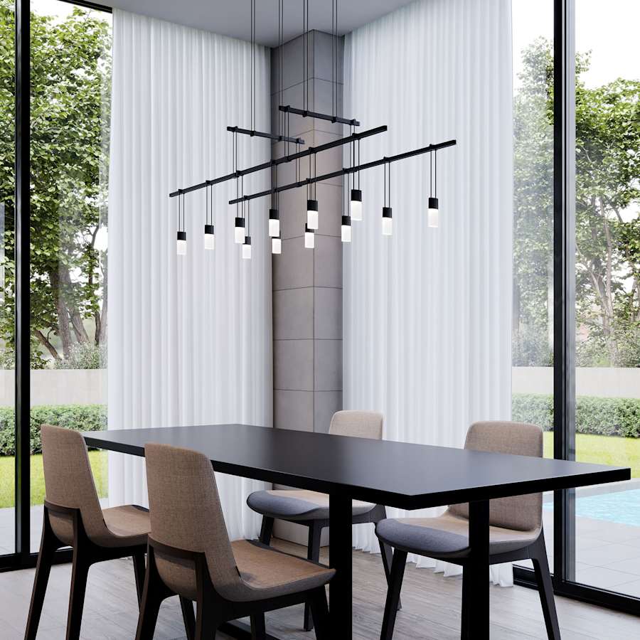 Suspenders LED 2-Tier Tandem Linear Pendant