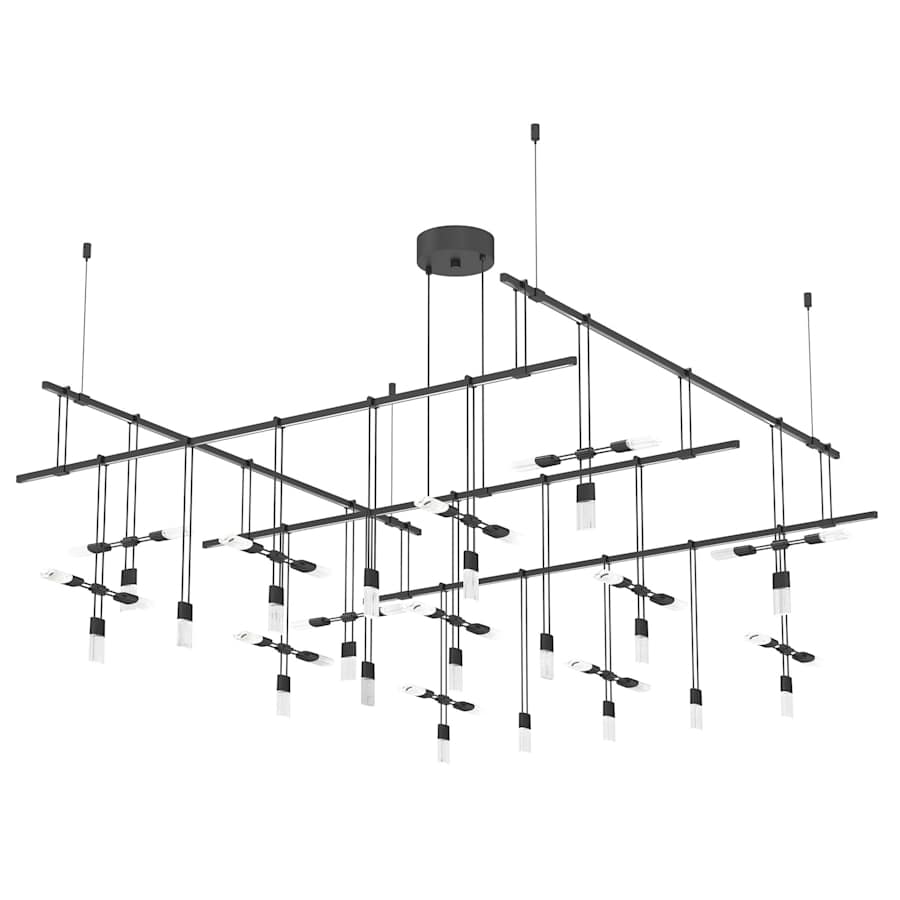 Suspenders 58" Wide Crystal Pendant