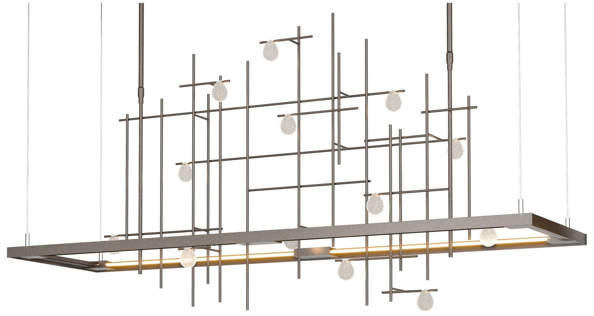 Spring 53.4"W Oil Rubbed Bronze Short LED Pendant Light