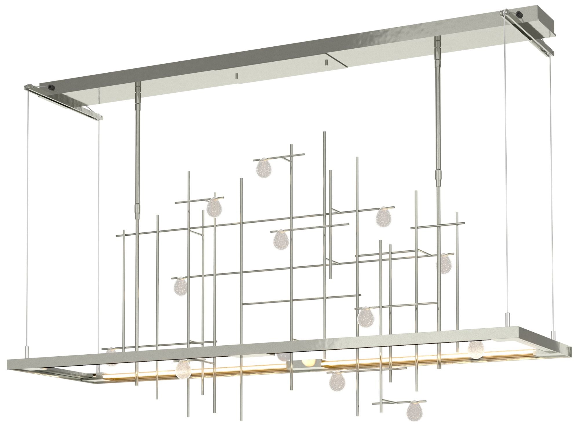 Spring 53.4"W Sterling Standard LED Chandelier