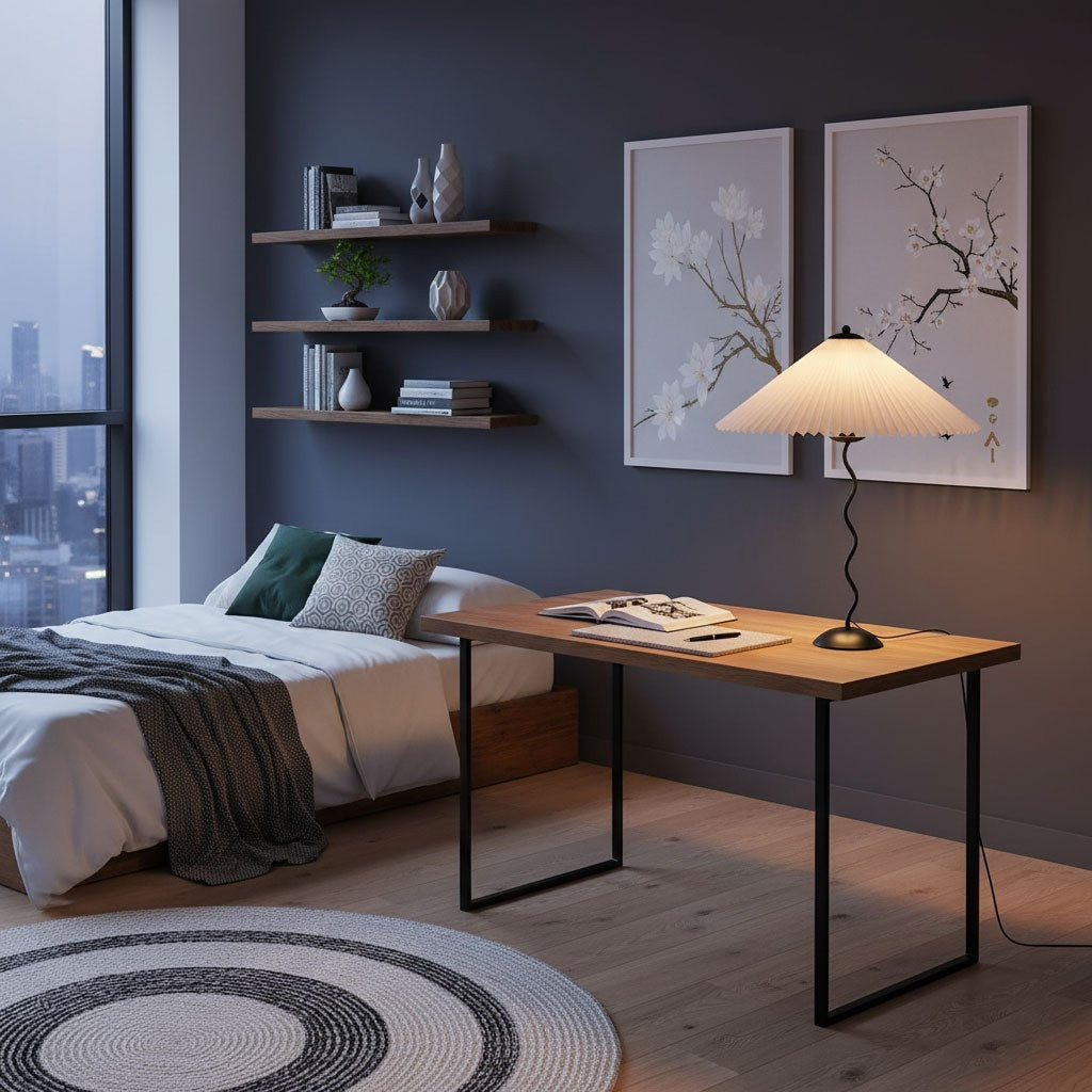 Squiggle Pleated Table Lamp
