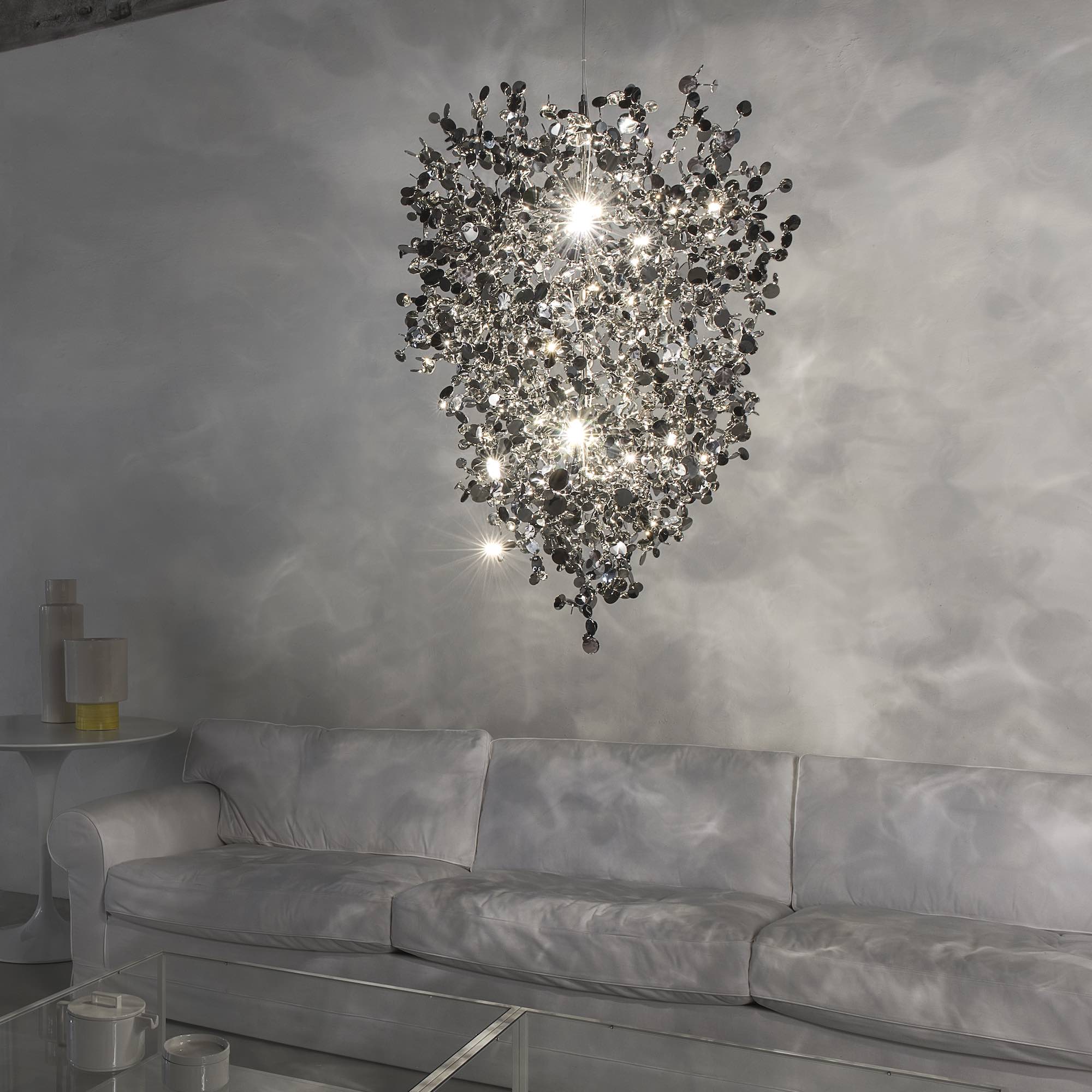 Stainless Steel Italian Designer Chandelier